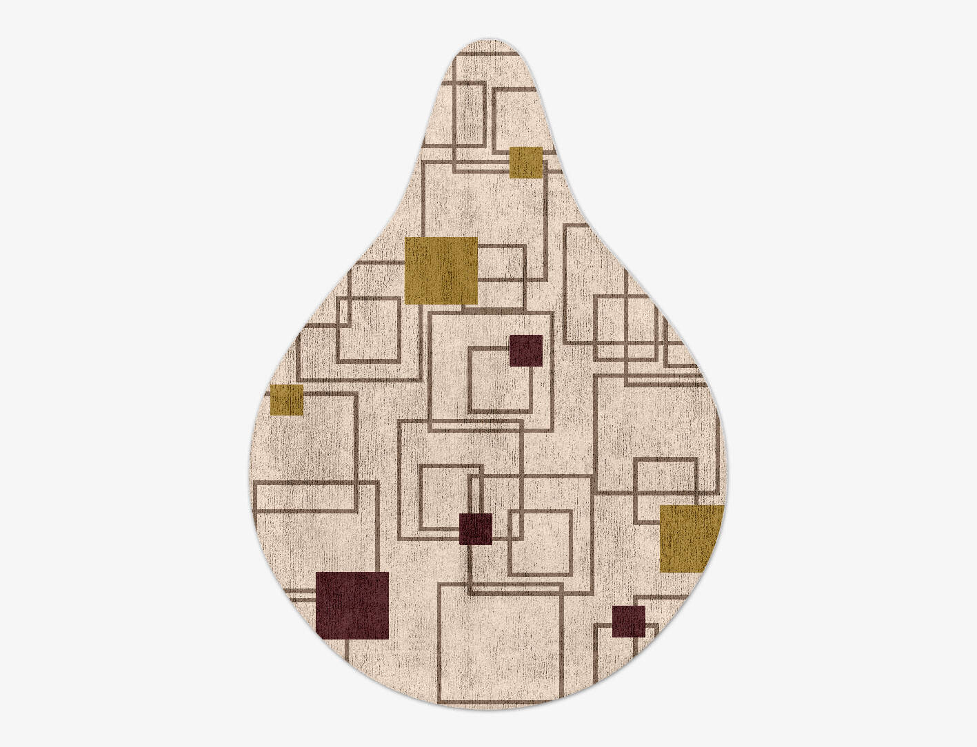 Squares Geometric Drop Hand Tufted Bamboo Silk Custom Rug by Rug Artisan