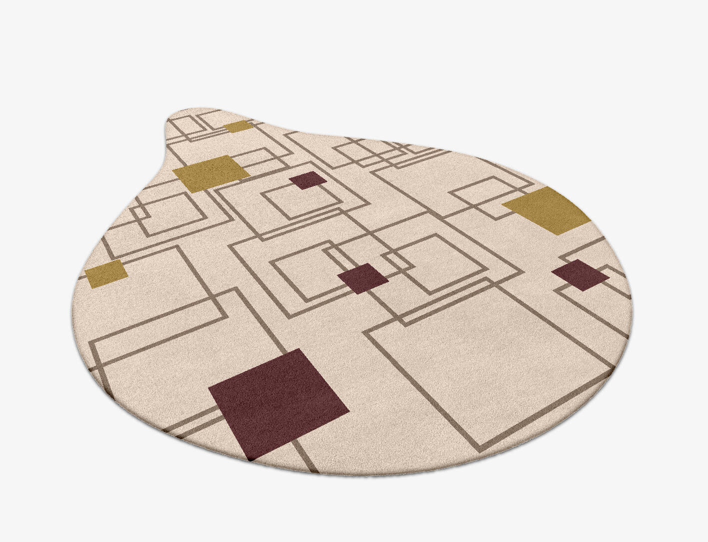 Squares Geometric Drop Hand Tufted Pure Wool Custom Rug by Rug Artisan