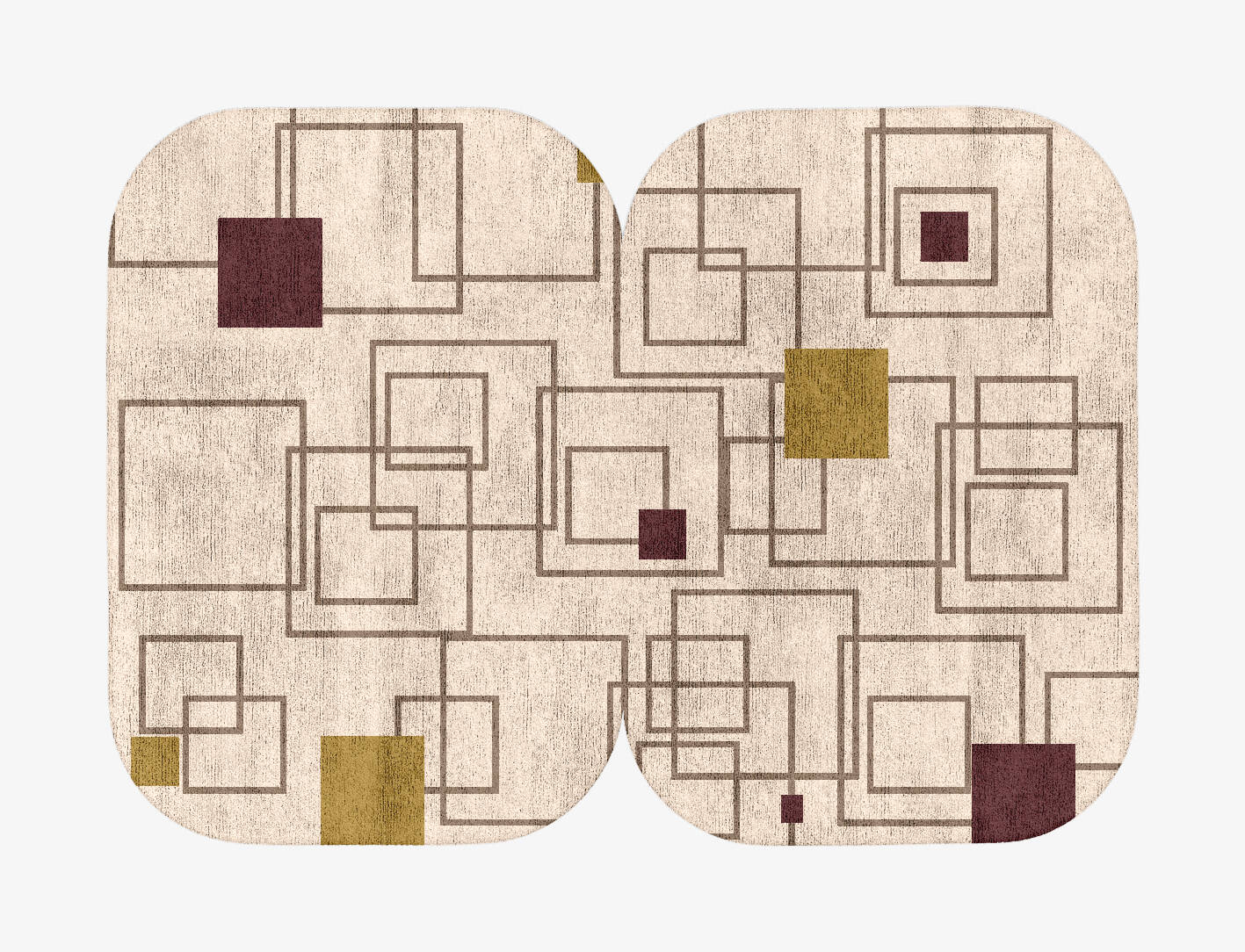 Squares Geometric Eight Hand Tufted Bamboo Silk Custom Rug by Rug Artisan