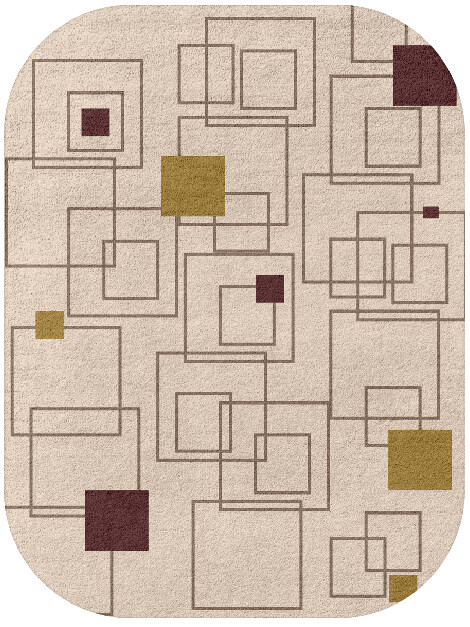 Squares Geometric Oblong Hand Tufted Pure Wool Custom Rug by Rug Artisan