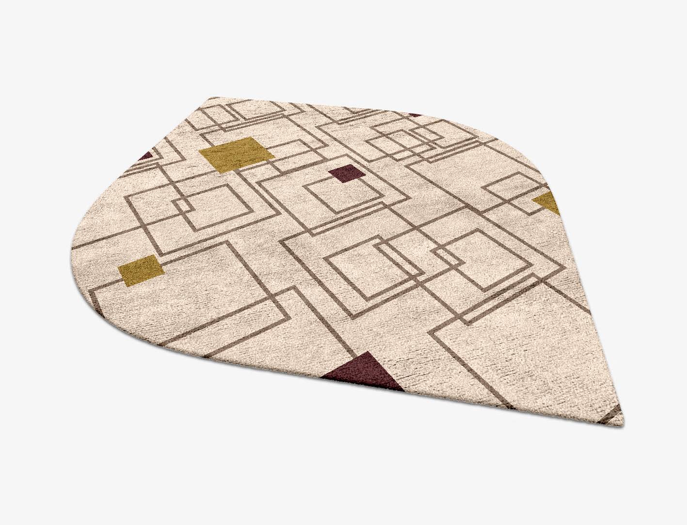Squares Geometric Ogee Hand Tufted Bamboo Silk Custom Rug by Rug Artisan