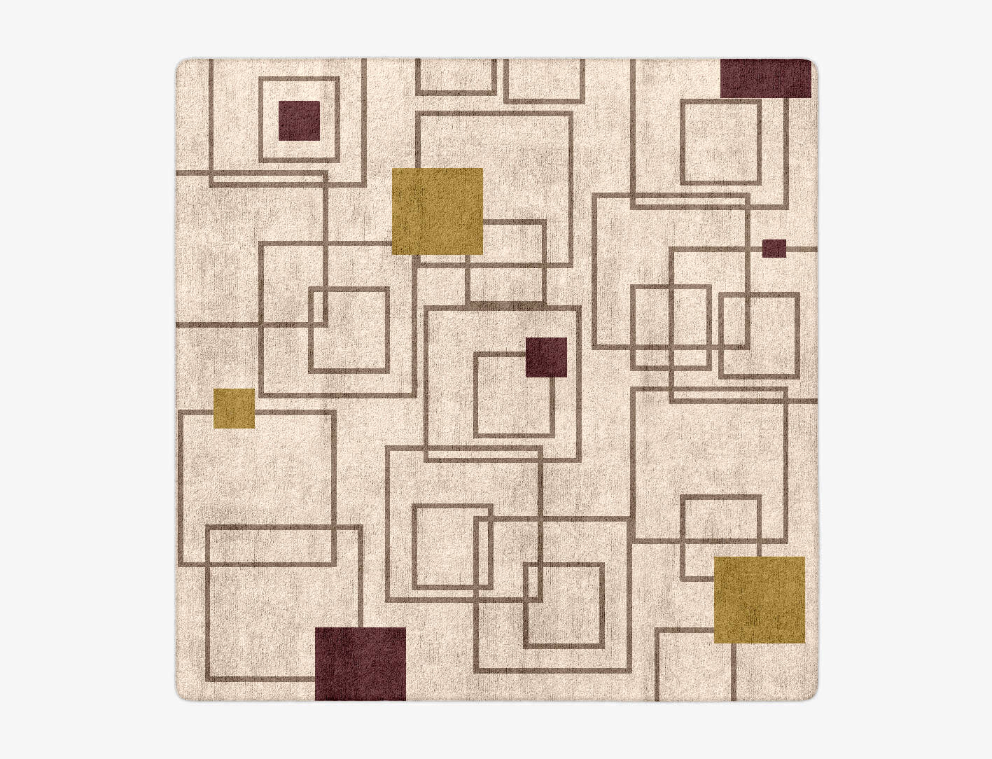 Squares Geometric Square Hand Tufted Bamboo Silk Custom Rug by Rug Artisan