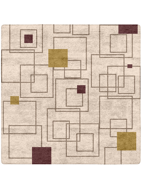 Squares Geometric Square Hand Tufted Bamboo Silk Custom Rug by Rug Artisan