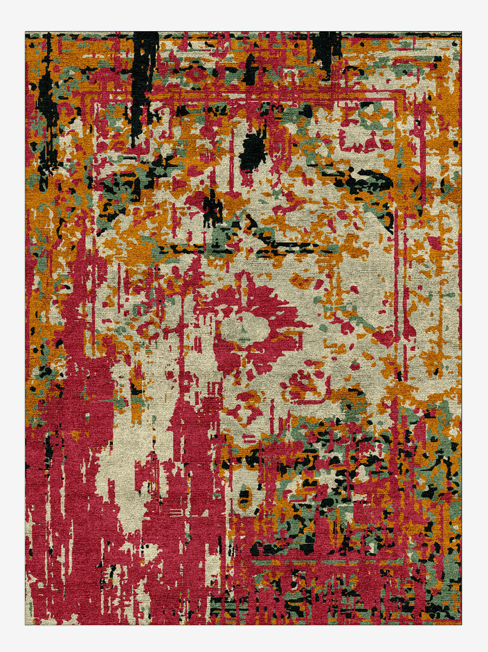 Stained Antique Vintage Rectangle Hand Knotted Bamboo Silk Custom Rug by Rug Artisan
