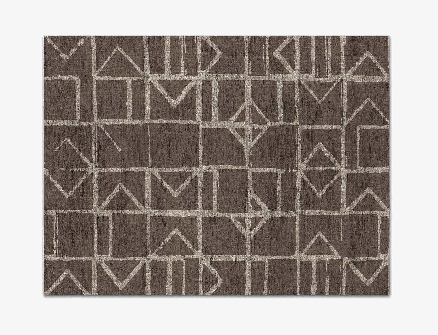 Stamp Minimalist Rectangle Flatweave Bamboo Silk Custom Rug by Rug Artisan