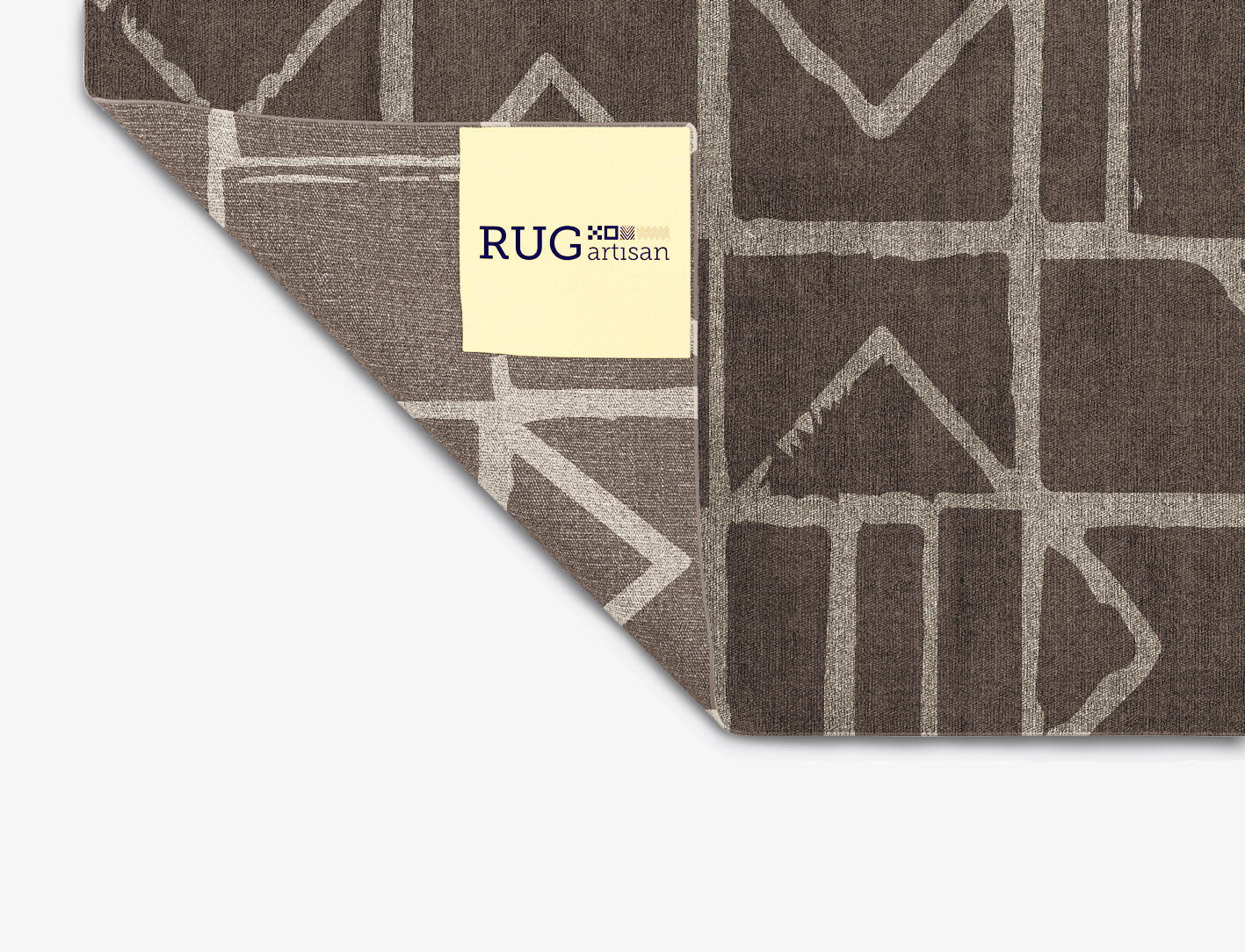 Stamp Minimalist Rectangle Flatweave Bamboo Silk Custom Rug by Rug Artisan