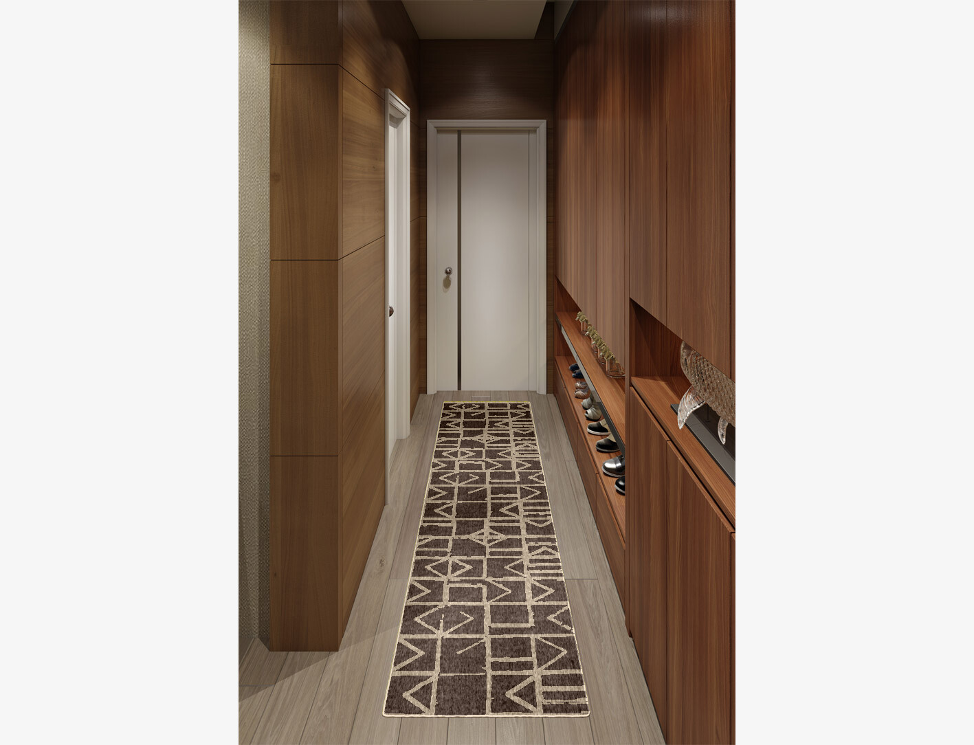 Stamp Minimalist Runner Flatweave New Zealand Wool Custom Rug by Rug Artisan