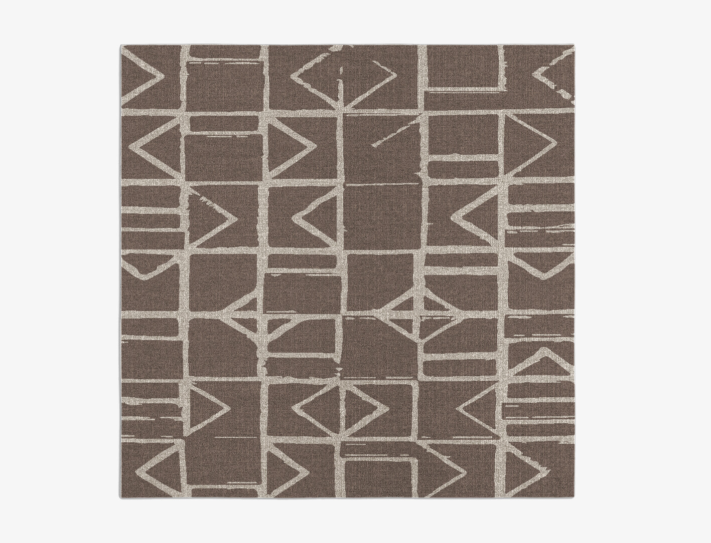 Stamp Minimalist Square Flatweave New Zealand Wool Custom Rug by Rug Artisan