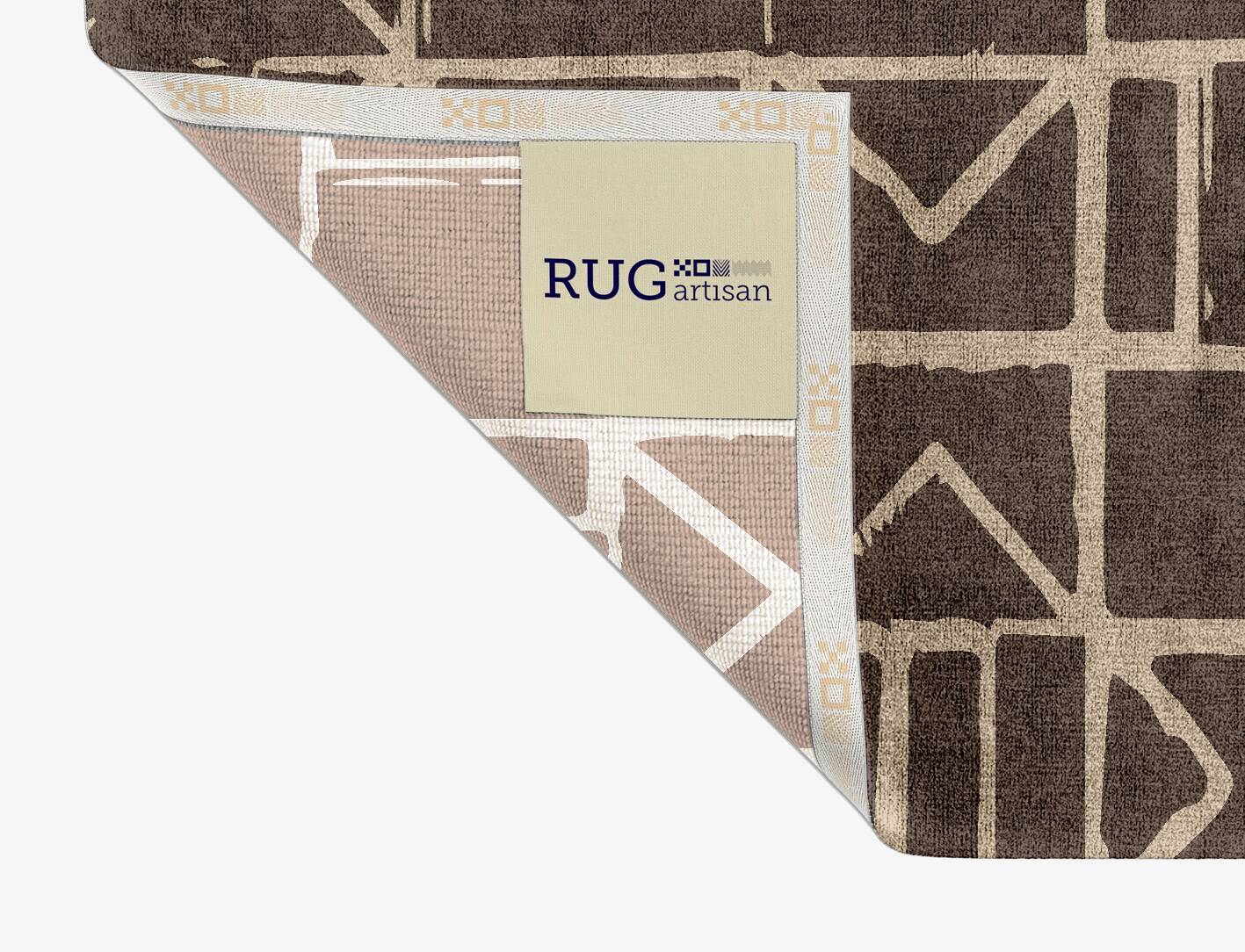 Stamp Minimalist Rectangle Hand Knotted Bamboo Silk Custom Rug by Rug Artisan
