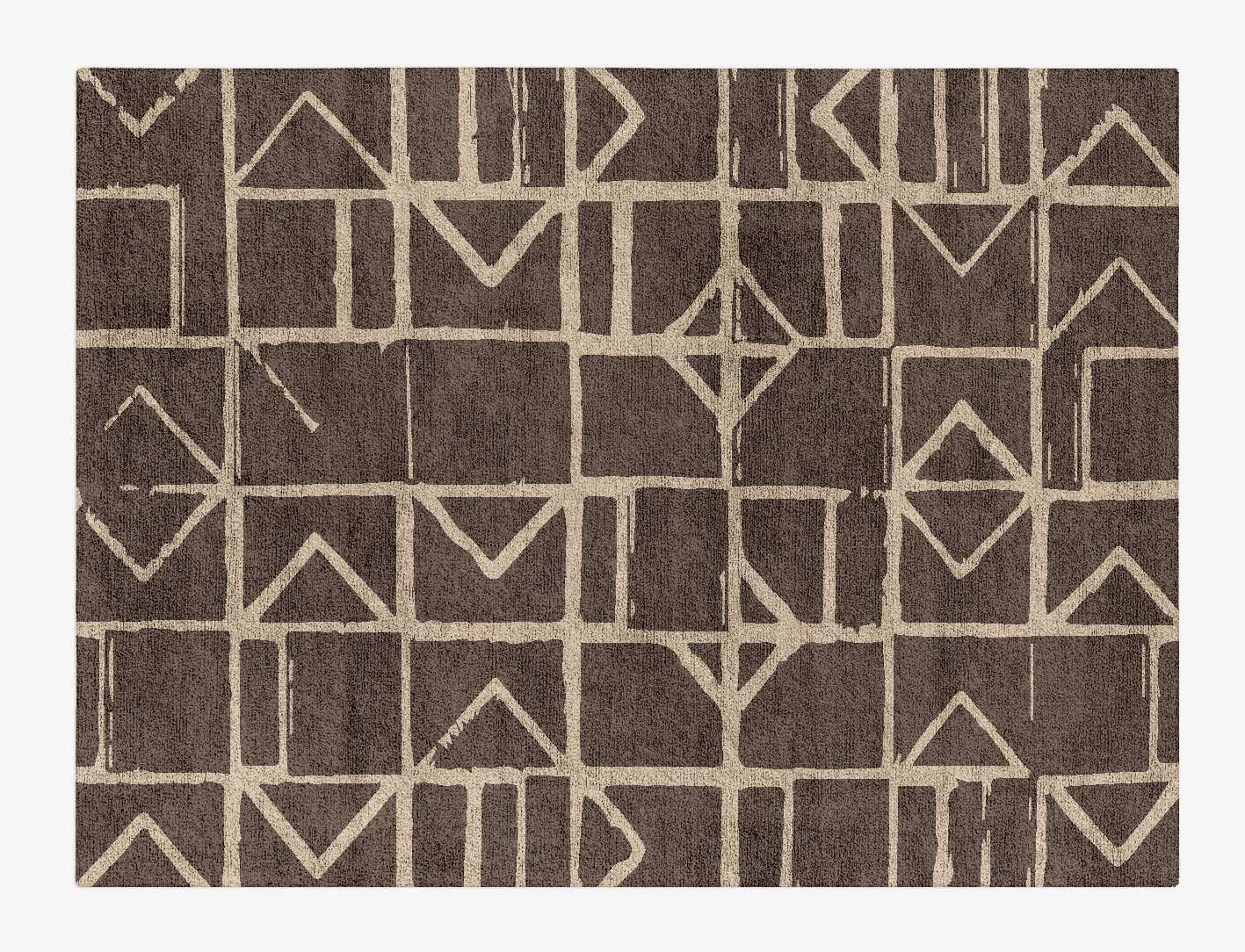 Stamp Minimalist Rectangle Hand Tufted Bamboo Silk Custom Rug by Rug Artisan