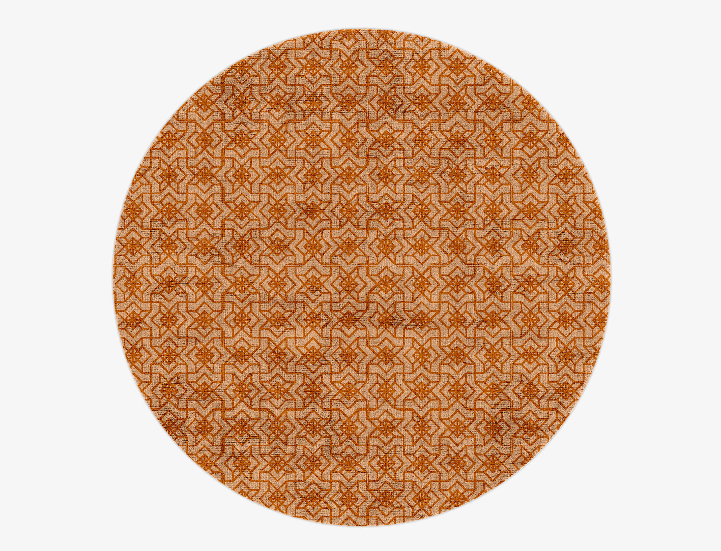Star Sphere Geometric Round Hand Knotted Bamboo Silk Custom Rug by Rug Artisan