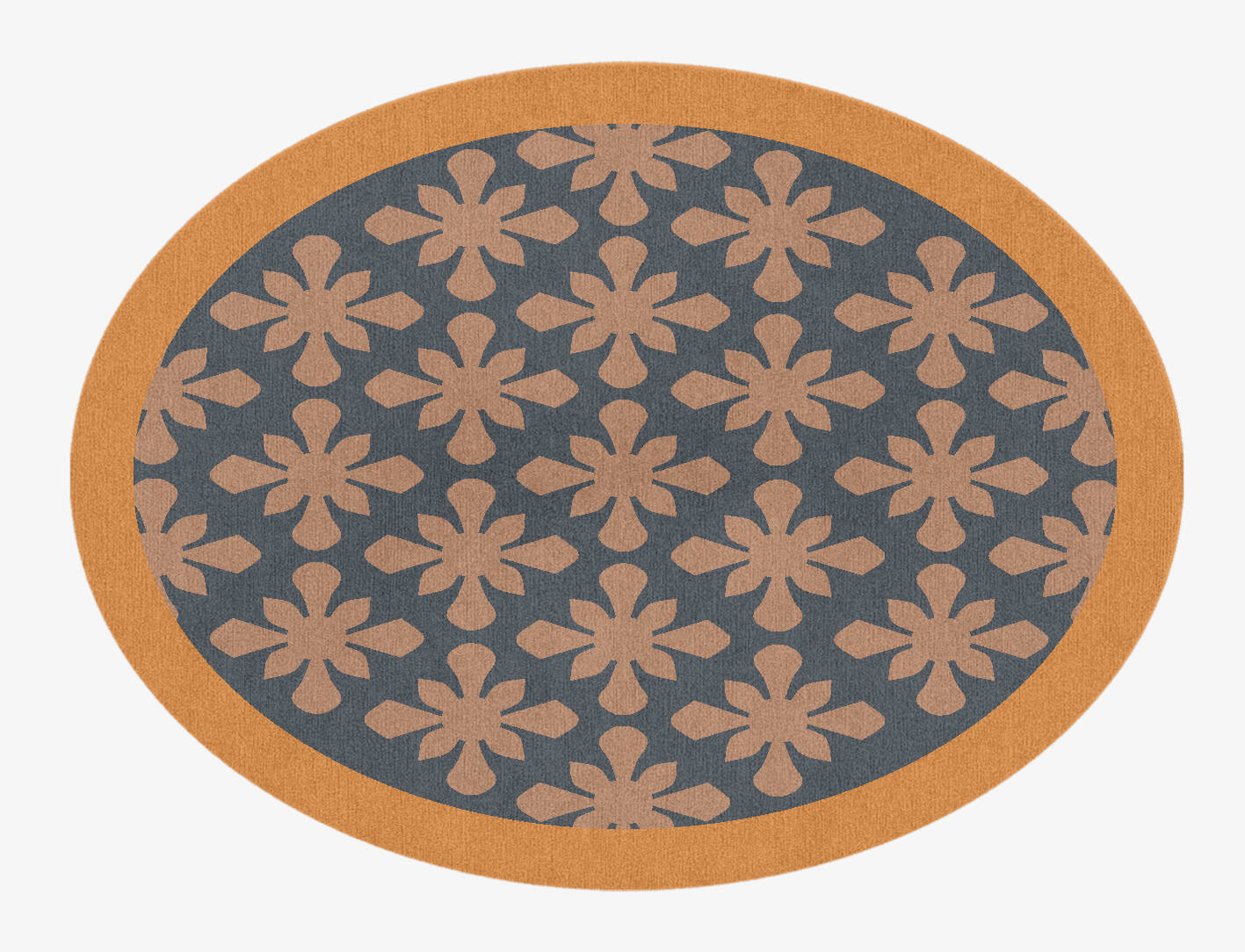 Starlet Geometric Oval Hand Knotted Tibetan Wool Custom Rug by Rug Artisan