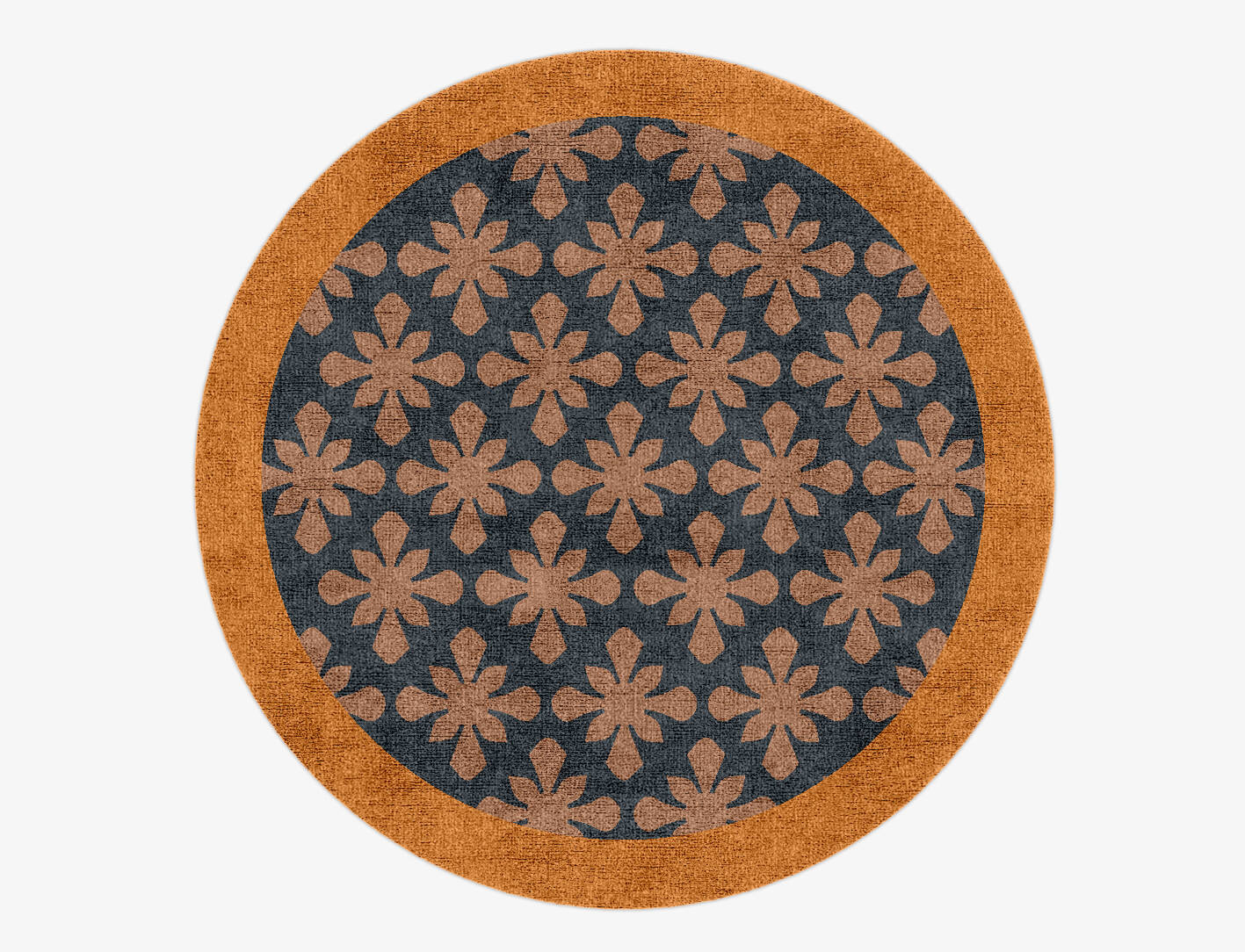 Starlet Geometric Round Hand Knotted Bamboo Silk Custom Rug by Rug Artisan