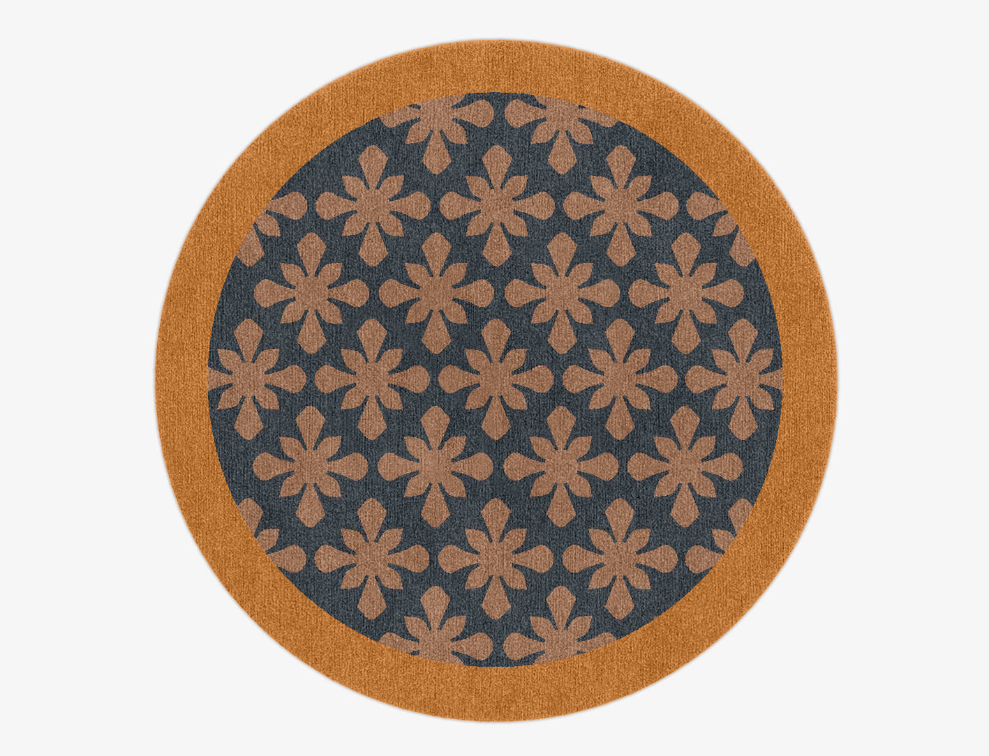 Starlet Geometric Round Hand Knotted Tibetan Wool Custom Rug by Rug Artisan