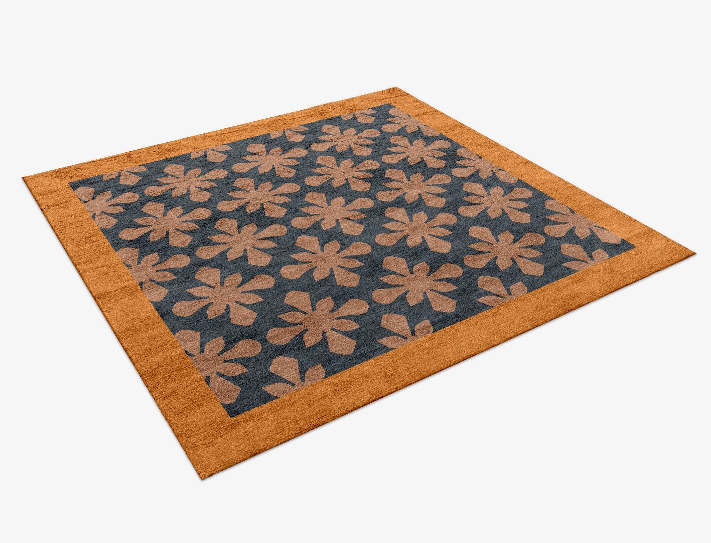 Starlet Geometric Square Hand Knotted Bamboo Silk Custom Rug by Rug Artisan