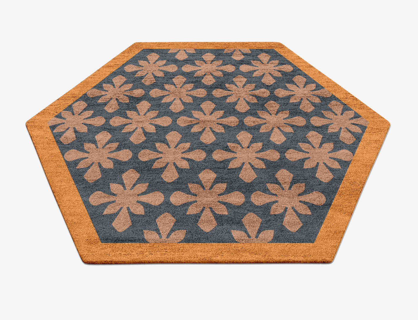 Starlet Geometric Hexagon Hand Tufted Bamboo Silk Custom Rug by Rug Artisan