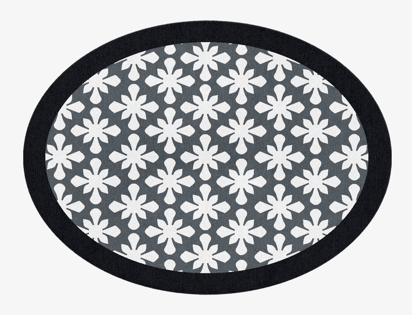 Starlet Lights Monochrome Oval Hand Knotted Tibetan Wool Custom Rug by Rug Artisan