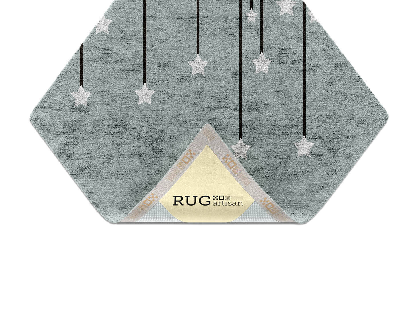 Starlights Kids Diamond Hand Knotted Bamboo Silk Custom Rug by Rug Artisan