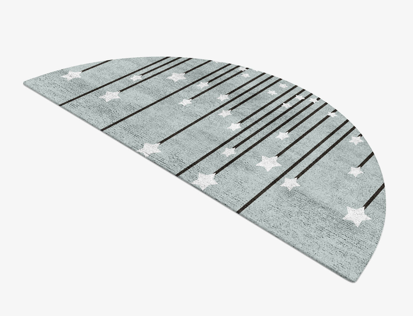 Starlights Kids Halfmoon Hand Tufted Bamboo Silk Custom Rug by Rug Artisan