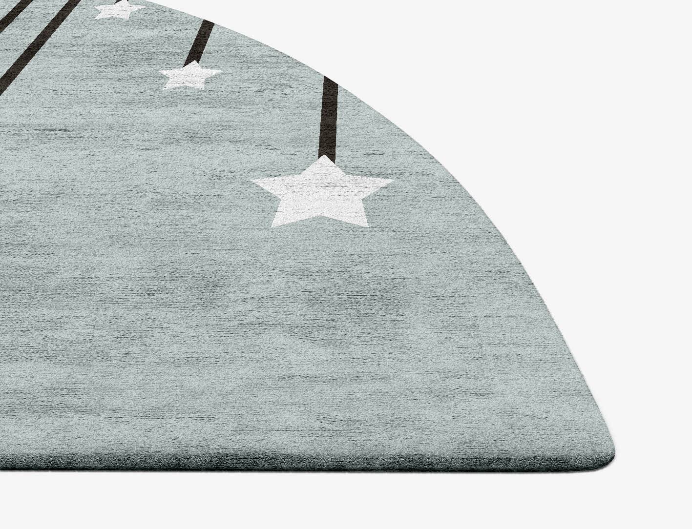 Starlights Kids Halfmoon Hand Tufted Bamboo Silk Custom Rug by Rug Artisan