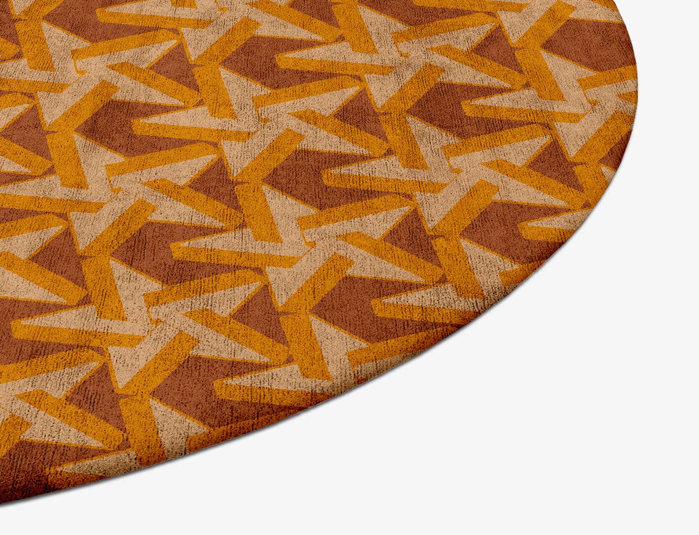 Starred Modern Geometrics Oval Hand Tufted Bamboo Silk Custom Rug by Rug Artisan