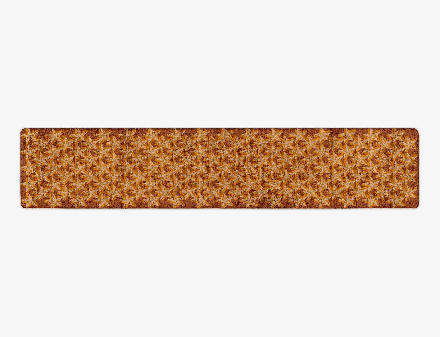 Starred Modern Geometrics Runner Hand Tufted Bamboo Silk Custom Rug by Rug Artisan