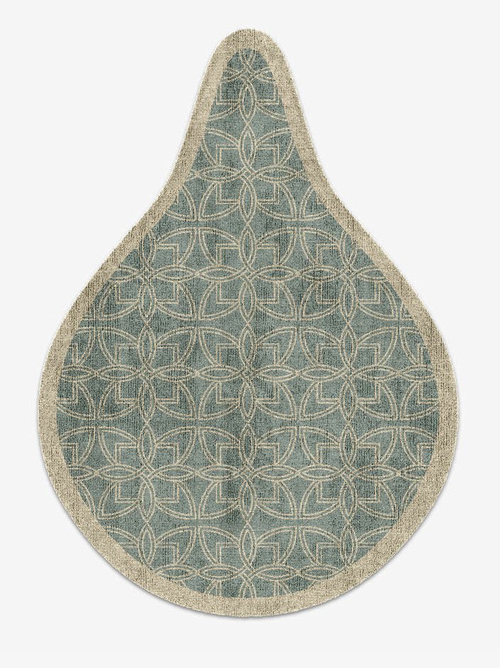 Stella Blue Royal Drop Hand Knotted Bamboo Silk Custom Rug by Rug Artisan