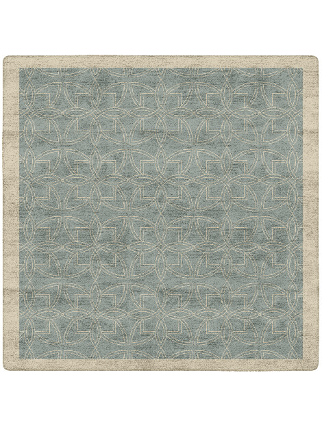 Stella Blue Royal Square Hand Tufted Bamboo Silk Custom Rug by Rug Artisan
