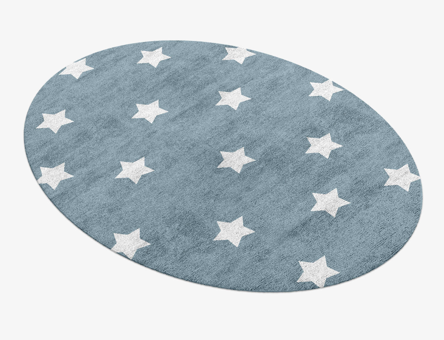 Stellar Kids Oval Hand Knotted Bamboo Silk Custom Rug by Rug Artisan