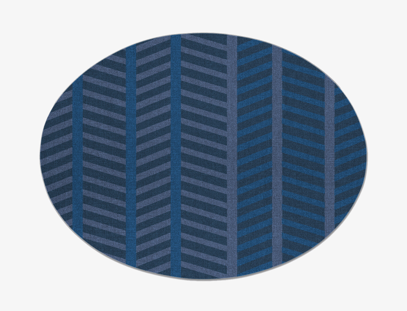 Steps Geometric Oval Flatweave New Zealand Wool Custom Rug by Rug Artisan