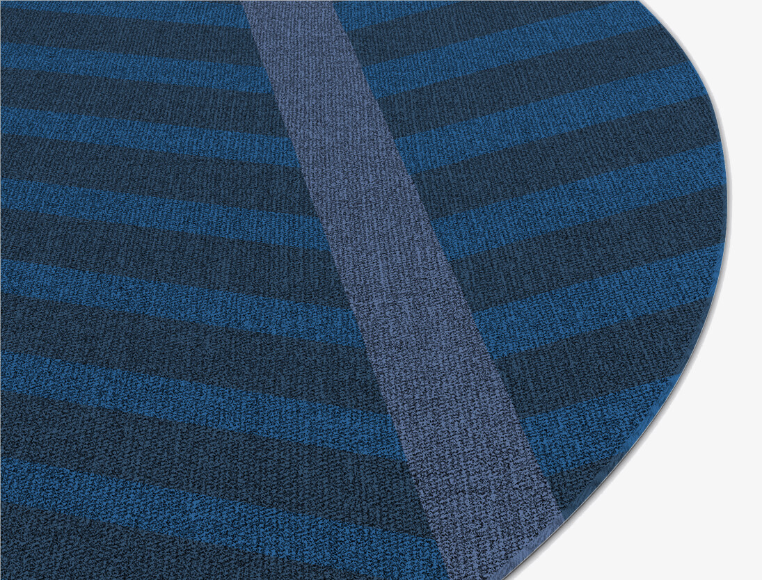 Steps Geometric Oval Flatweave New Zealand Wool Custom Rug by Rug Artisan