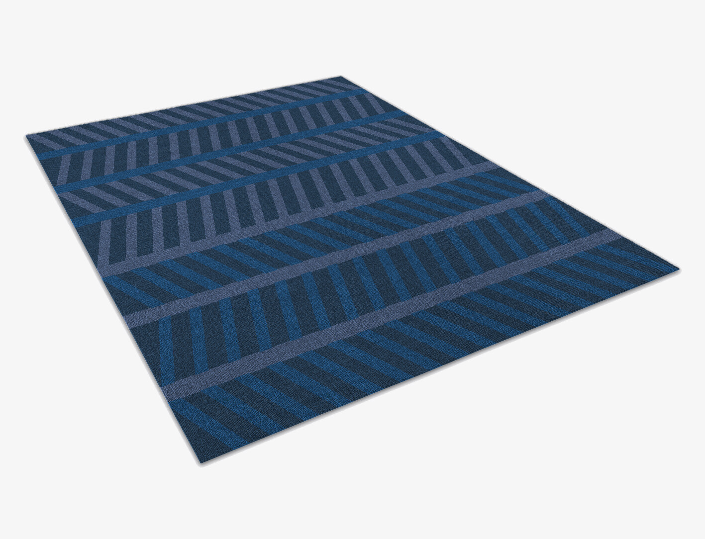 Steps Geometric Rectangle Flatweave New Zealand Wool Custom Rug by Rug Artisan