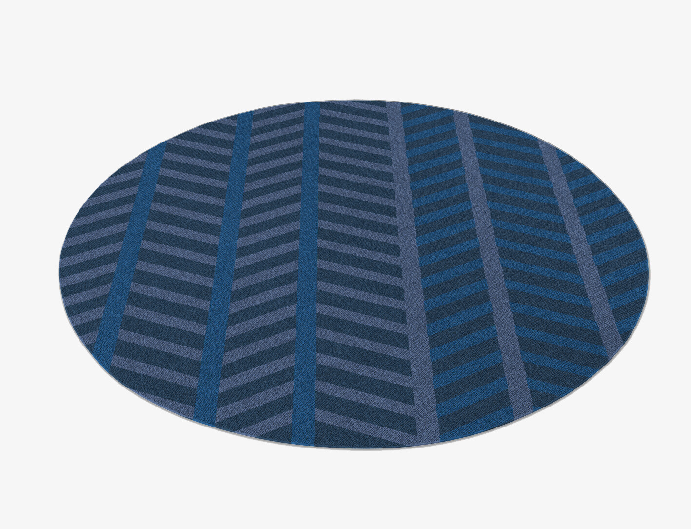 Steps Geometric Round Flatweave New Zealand Wool Custom Rug by Rug Artisan