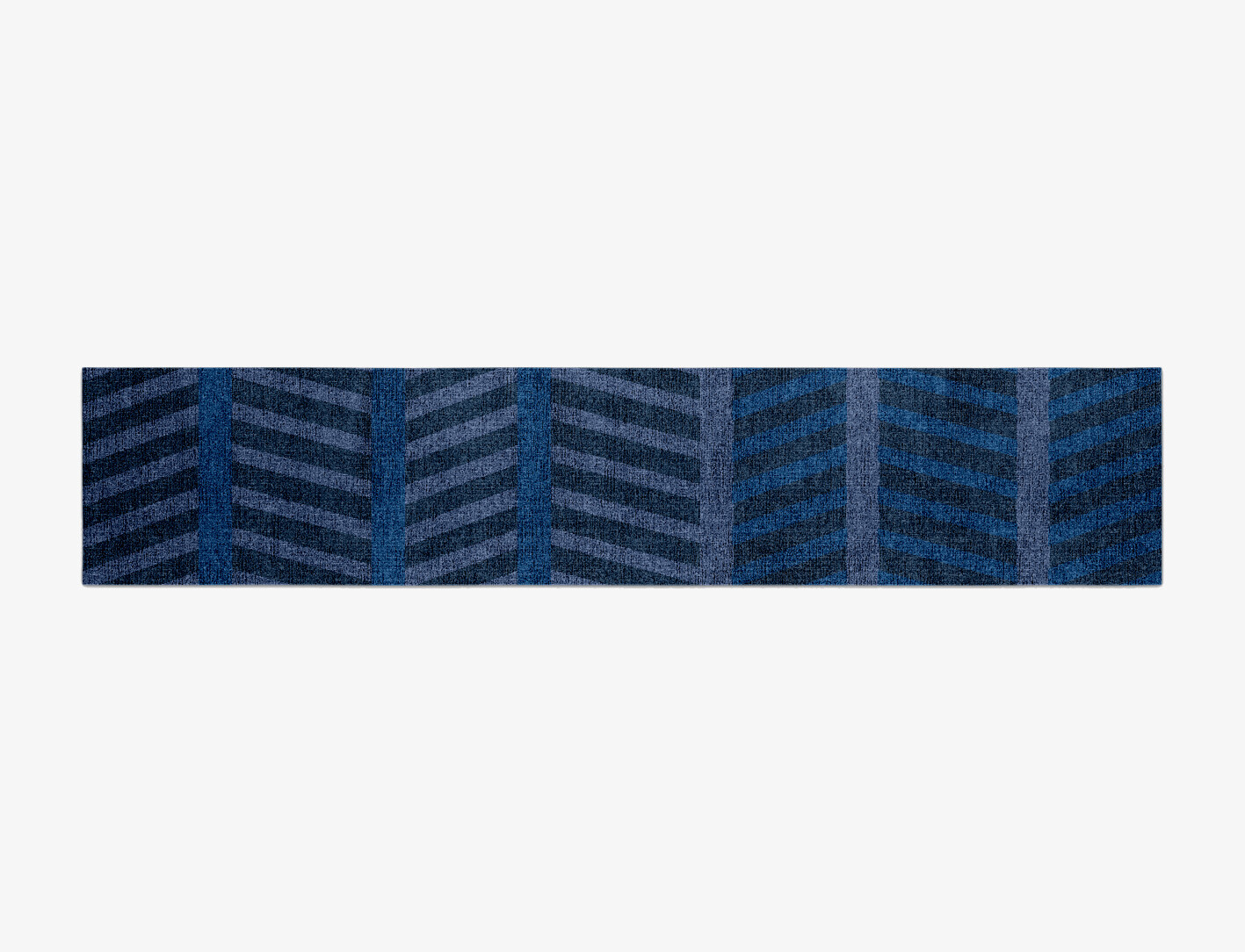 Steps Geometric Runner Flatweave Bamboo Silk Custom Rug by Rug Artisan