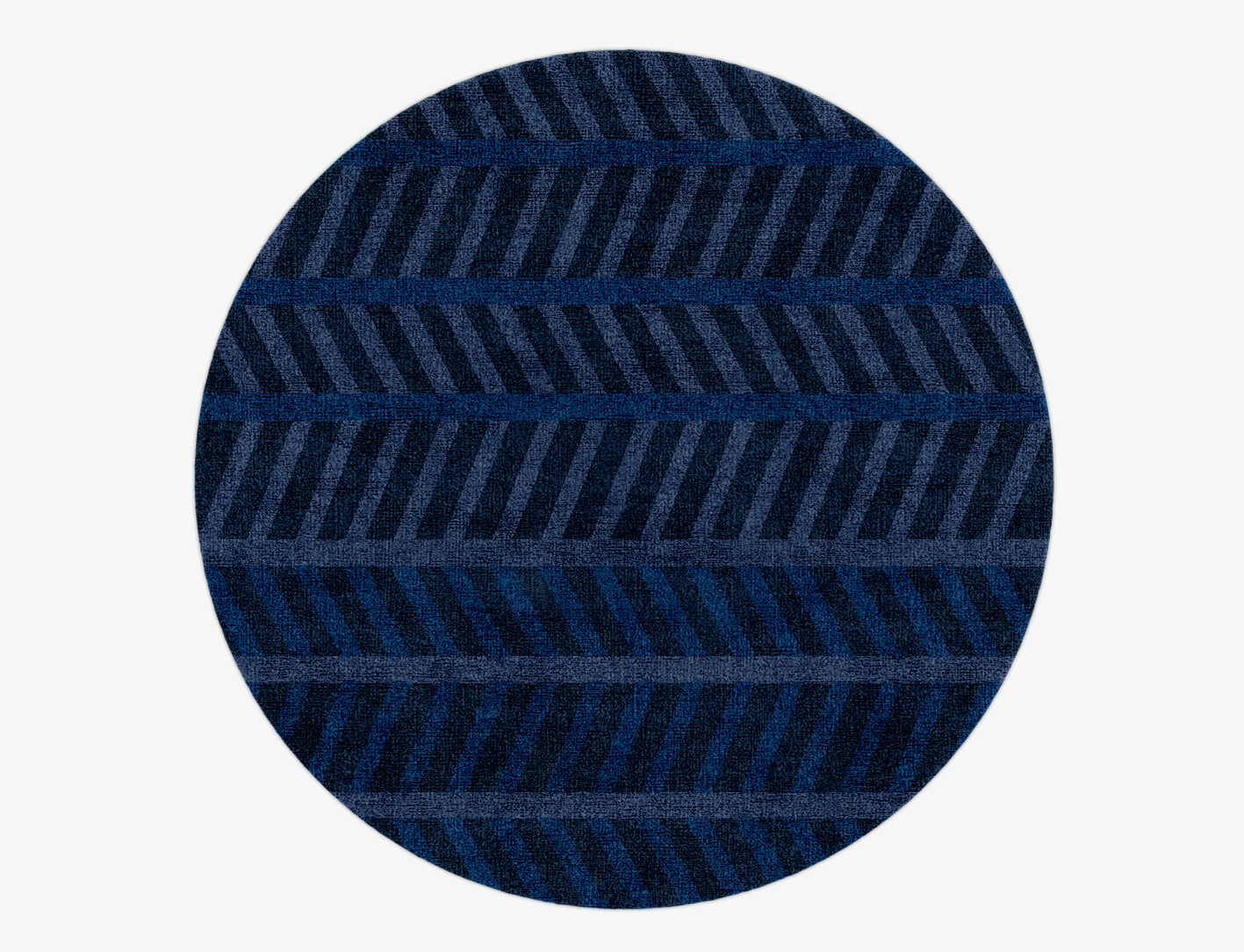 Steps Geometric Round Hand Knotted Bamboo Silk Custom Rug by Rug Artisan