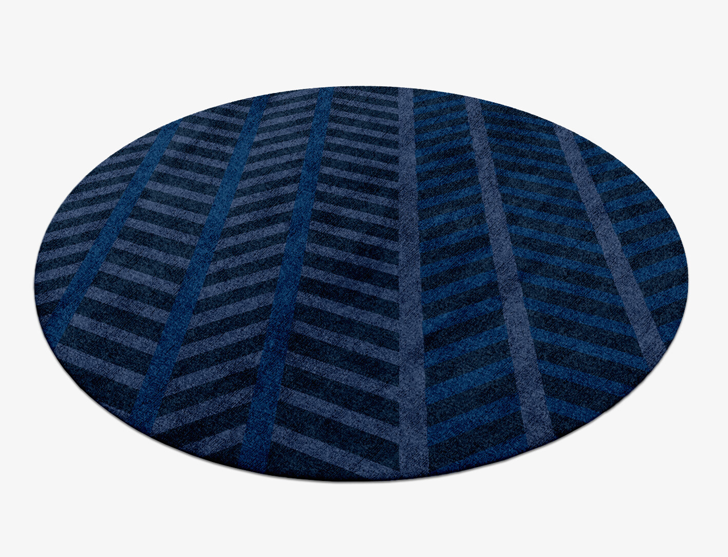 Steps Geometric Round Hand Knotted Bamboo Silk Custom Rug by Rug Artisan
