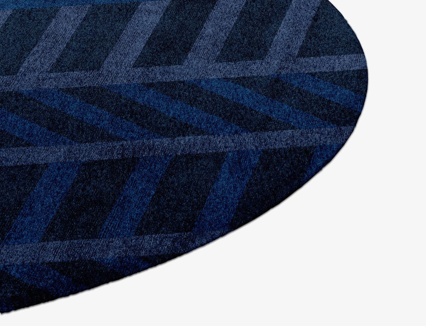 Steps Geometric Round Hand Knotted Bamboo Silk Custom Rug by Rug Artisan