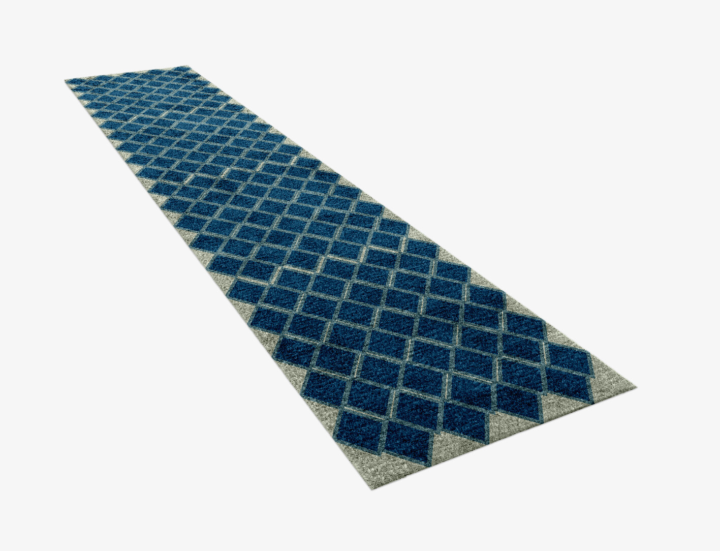 Sticks Geometric Runner Hand Knotted Bamboo Silk Custom Rug by Rug Artisan