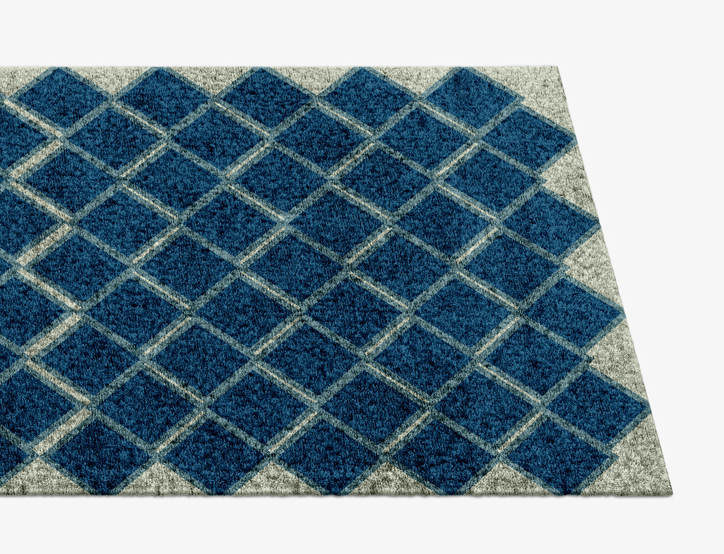 Sticks Geometric Runner Hand Knotted Bamboo Silk Custom Rug by Rug Artisan