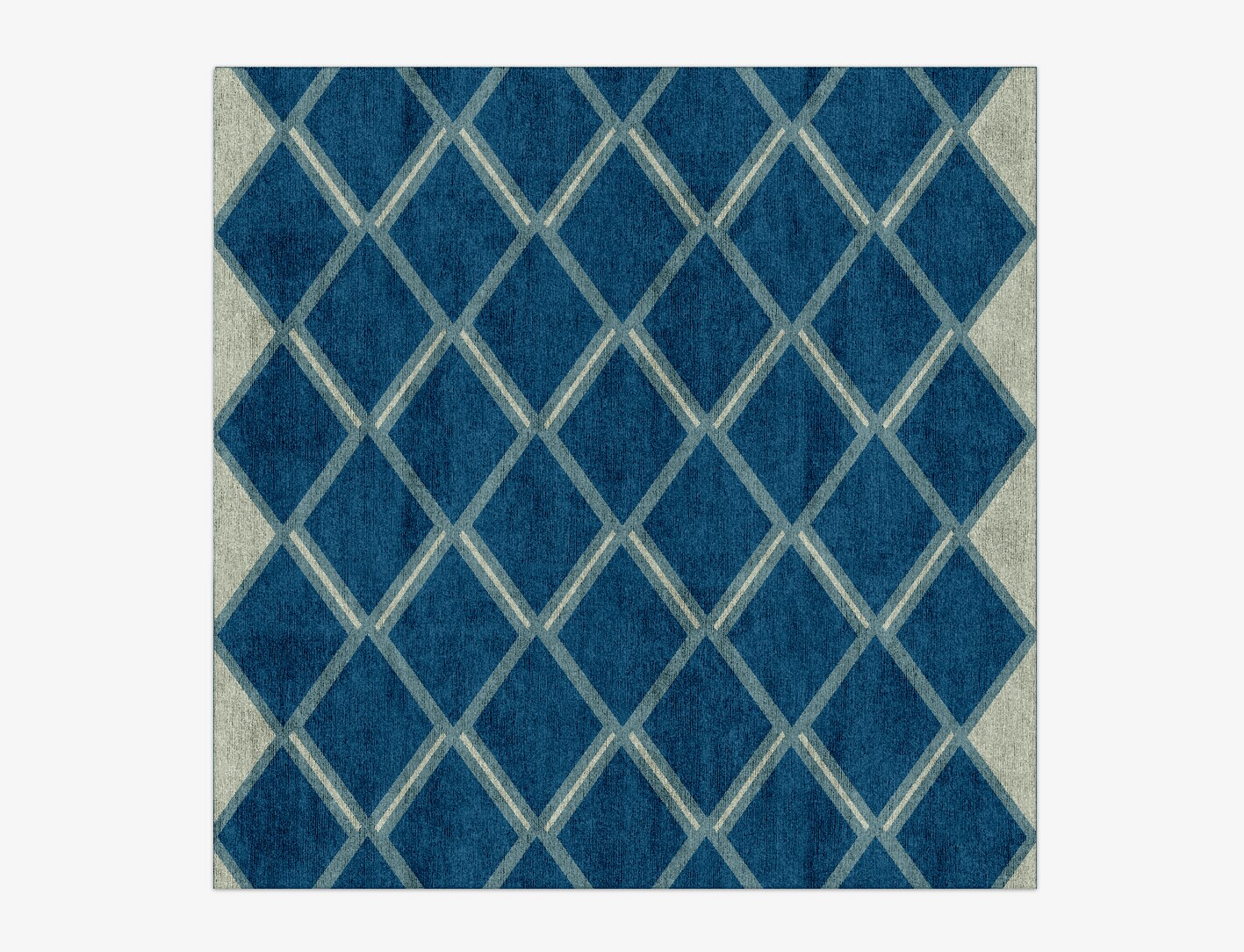 Sticks Geometric Square Hand Knotted Bamboo Silk Custom Rug by Rug Artisan