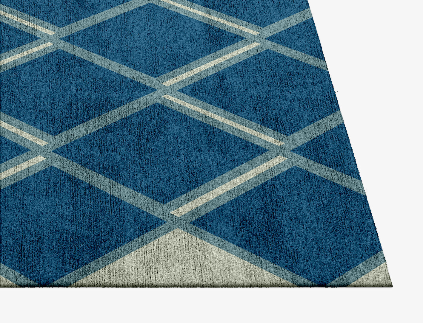 Sticks Geometric Square Hand Knotted Bamboo Silk Custom Rug by Rug Artisan