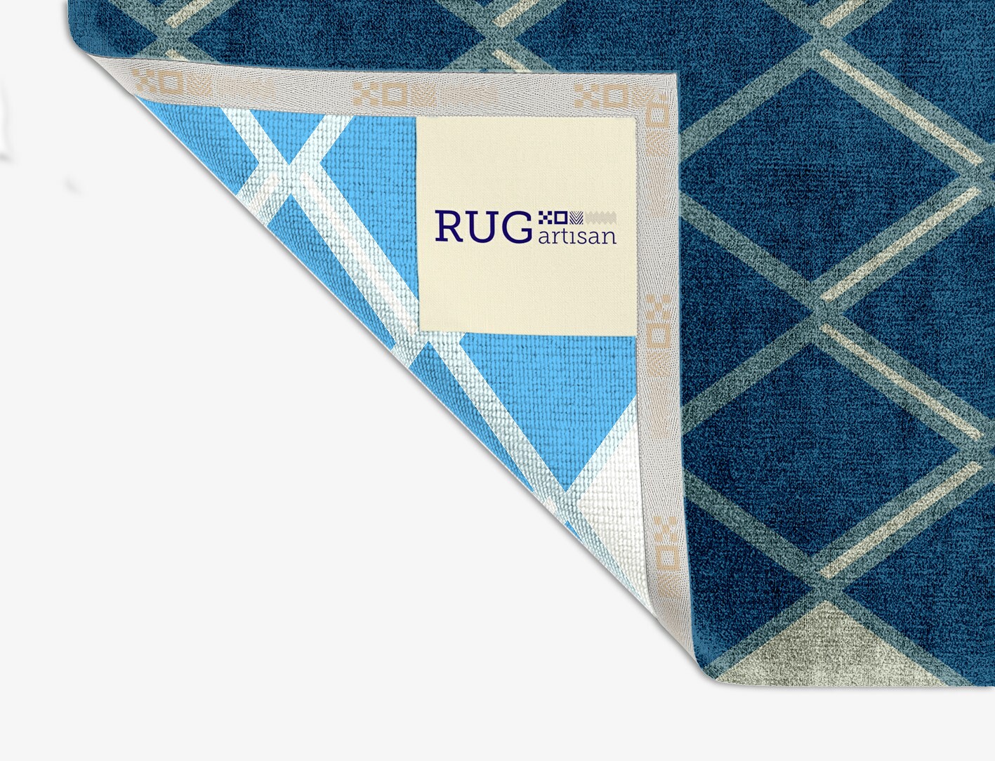 Sticks Geometric Square Hand Knotted Bamboo Silk Custom Rug by Rug Artisan