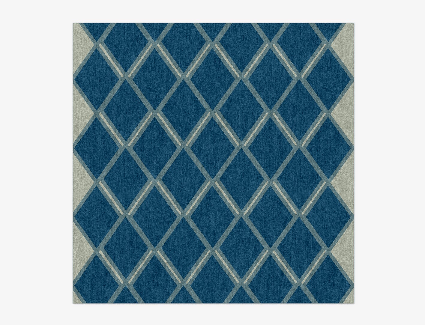 Sticks Geometric Square Hand Knotted Tibetan Wool Custom Rug by Rug Artisan