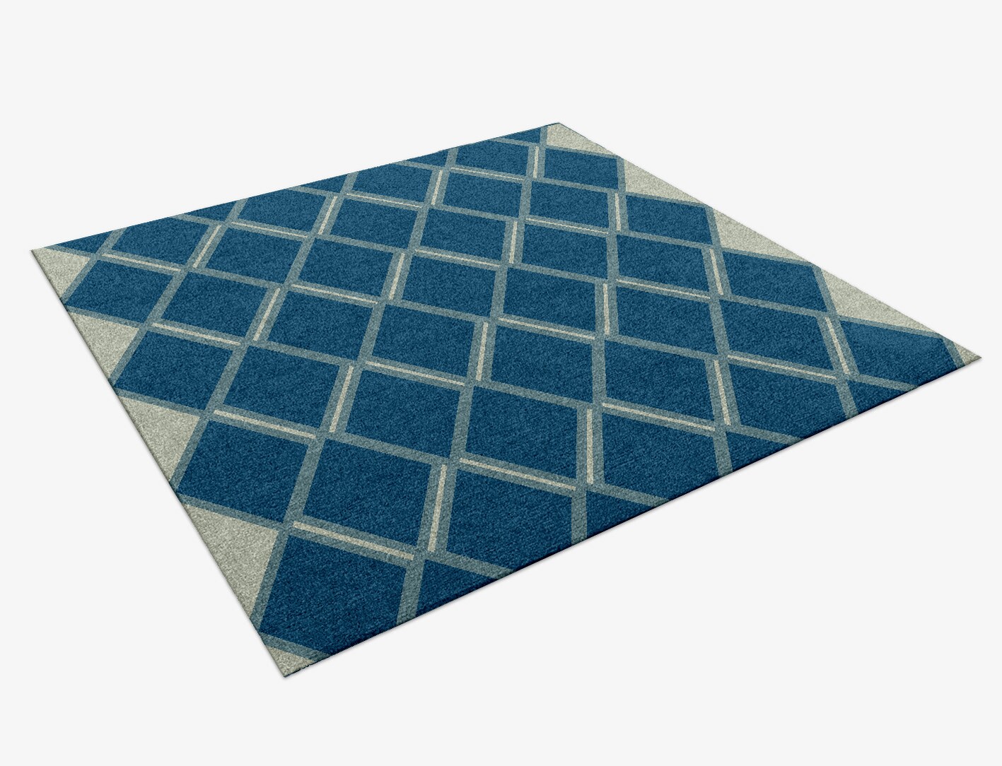 Sticks Geometric Square Hand Knotted Tibetan Wool Custom Rug by Rug Artisan