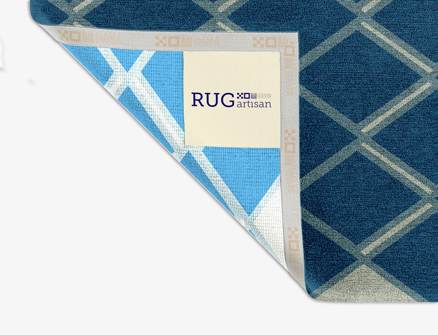 Sticks Geometric Square Hand Knotted Tibetan Wool Custom Rug by Rug Artisan