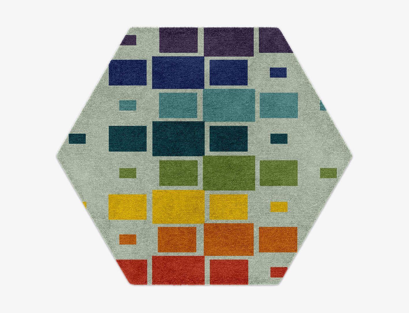Stiles Geometric Hexagon Hand Knotted Tibetan Wool Custom Rug by Rug Artisan