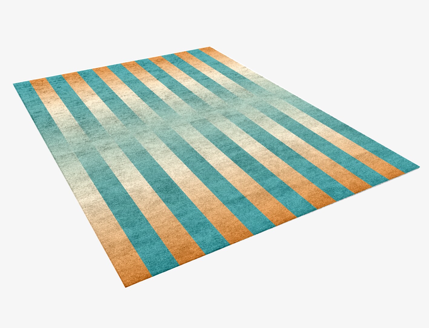 Stock Ombre Rectangle Hand Knotted Bamboo Silk Custom Rug by Rug Artisan