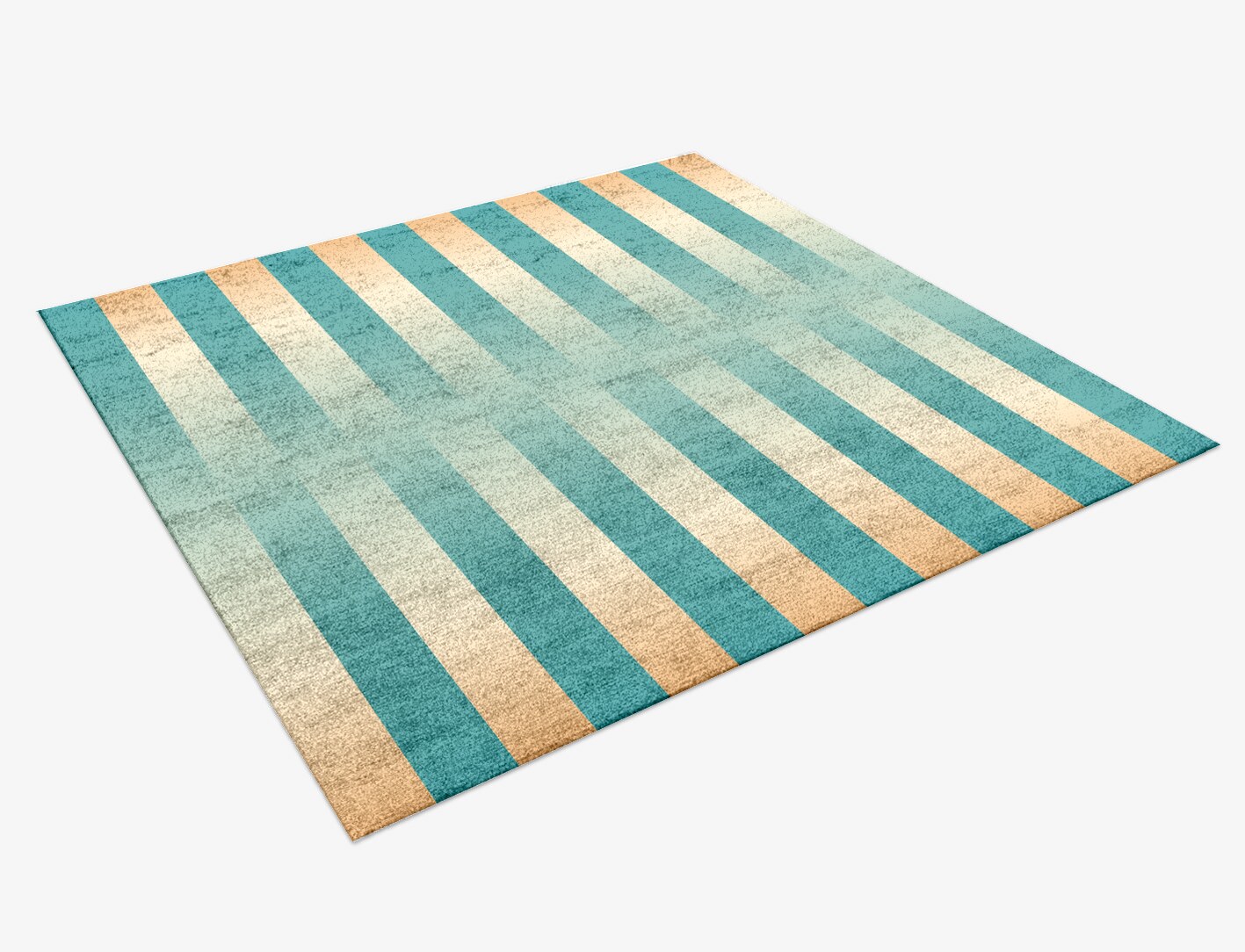 Stock Ombre Square Hand Knotted Bamboo Silk Custom Rug by Rug Artisan