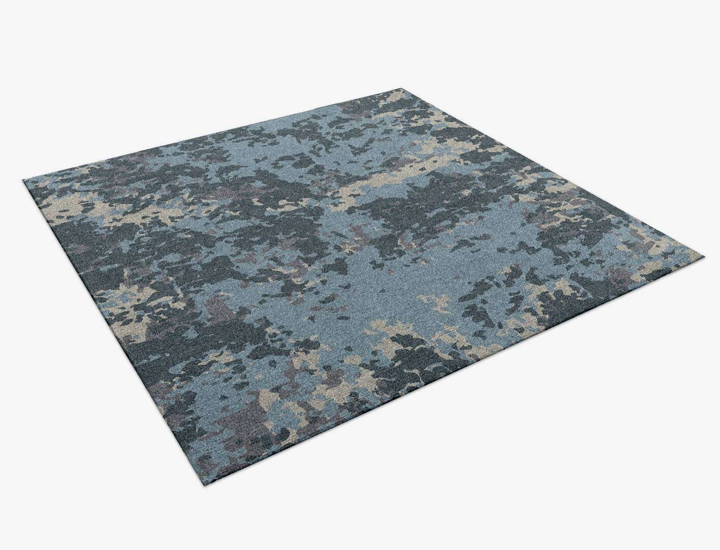 Storm Surface Art Square Hand Knotted Tibetan Wool Custom Rug by Rug Artisan