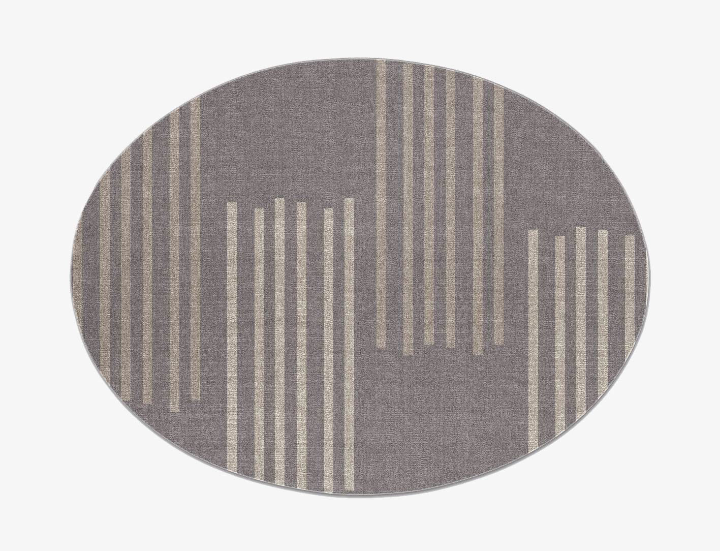Strait Minimalist Oval Flatweave New Zealand Wool Custom Rug by Rug Artisan